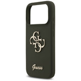 Husa pentru iPhone 17 Pro Max, Guess Silicone Big 4G Script (GUHCP17XSC4GSMA), kaki