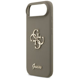 Husa pentru iPhone 17 Air, Guess Silicone Big 4G Script (GUHCP17MSC4GSMW), maro