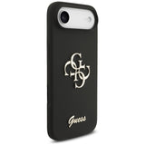 Husa pentru iPhone 17 Air, Guess Silicone Big 4G Script (GUHCP17MSC4GSMK), negru