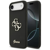 Husa pentru iPhone 17 Air, Guess Silicone Big 4G Script (GUHCP17MSC4GSMK), negru