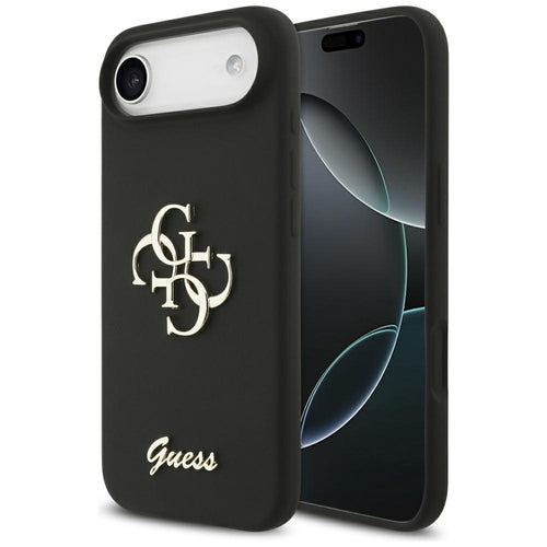 Husa pentru iPhone 17 Air, Guess Silicone Big 4G Script (GUHCP17MSC4GSMK), negru