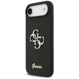 Husa pentru iPhone 17 Air, Guess Silicone Big 4G Script (GUHCP17MSC4GSMK), negru