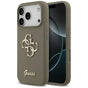 Husa pentru iPhone 17 Pro Max, Guess Silicone Big 4G Script (GUHCP17XSC4GSMW), maro