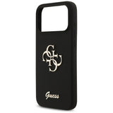 Husa pentru iPhone 17 Pro Max, Guess Silicone Big 4G Script (GUHCP17XSC4GSMK), negru