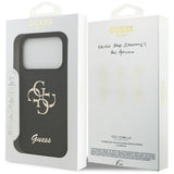 Husa pentru iPhone 17 Pro, Guess Silicone Big 4G Script (GUHCP17LSC4GSMK), negru