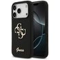 Husa pentru iPhone 17 Pro, Guess Silicone Big 4G Script (GUHCP17LSC4GSMK), negru