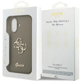 Husa pentru iPhone 17, Guess Silicone Big 4G Script (GUHCP17SSC4GSMW), maro