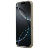 Husa pentru iPhone 17, Guess Silicone Big 4G Script (GUHCP17SSC4GSMW), maro