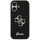 Husa pentru iPhone 17, Guess Silicone Big 4G Script (GUHCP17SSC4GSMK), negru