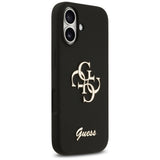 Husa pentru iPhone 17, Guess Silicone Big 4G Script (GUHCP17SSC4GSMK), negru