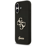 Husa pentru iPhone 17, Guess Silicone Big 4G Script (GUHCP17SSC4GSMK), negru