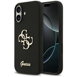 Husa pentru iPhone 17, Guess Silicone Big 4G Script (GUHCP17SSC4GSMK), negru