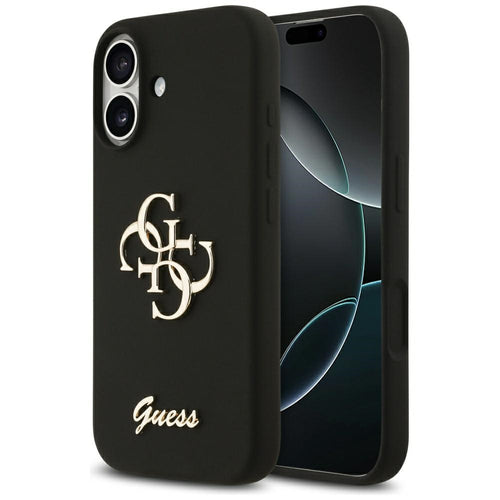 Husa pentru iPhone 17, Guess Silicone Big 4G Script (GUHCP17SSC4GSMK), negru
