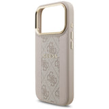 Husa pentru iPhone 17 Pro, Guess Hardcase 4G Stripe MagSafe (GUHMP17LPG4SEMCP), roz