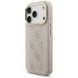 Husa pentru iPhone 17 Pro, Guess Hardcase 4G Stripe MagSafe (GUHMP17LPG4SEMCP), roz