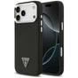 Husa pentru iPhone 17 Pro Max, Guess Grained Triangle Logo MagSafe (GUHMP17XPGTSPSK), negru