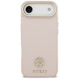 Husa pentru iPhone 17 Air, Guess Grained Strass Logo MagSafe (GUHMP17MPGCRMDEP), roz