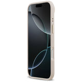 Husa pentru iPhone 17 Air, Guess Grained Strass Logo MagSafe (GUHMP17MPGCRMDEP), roz