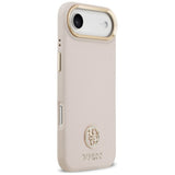 Husa pentru iPhone 17 Air, Guess Grained Strass Logo MagSafe (GUHMP17MPGCRMDEP), roz