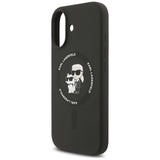 Husa pentru iPhone 17, Karl Lagerfeld Silicone KC Body Ring MagSafe (KLHMP17SSCMKCRHK), negru