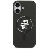 Husa pentru iPhone 17, Karl Lagerfeld Silicone KC Body Ring MagSafe (KLHMP17SSCMKCRHK), negru