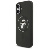 Husa pentru iPhone 17, Karl Lagerfeld Silicone KC Body Ring MagSafe (KLHMP17SSCMKCRHK), negru