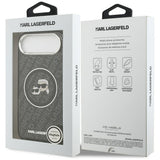 Husa pentru iPhone 17 Air, Karl Lagerfeld IML Glitter K&C Heads Logo MagSafe (KLHMP17MHMKBKCHOK), negru