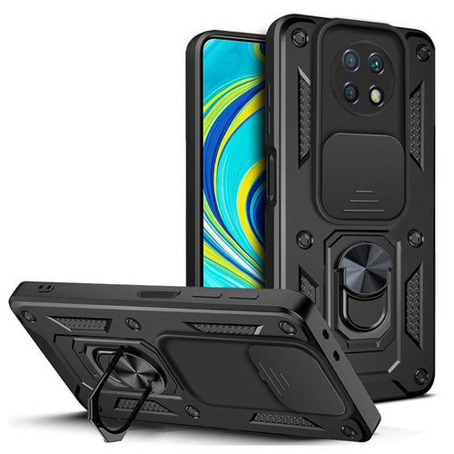Husa pentru Xiaomi Redmi Note 9 5G, Techsuit CamShield Series, negru