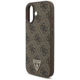 Husa pentru iPhone 17, Guess Hardcase 4G Strap Triangle Logo MagSafe (GUHMP17SP4TSDPPSW), maro