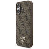 Husa pentru iPhone 17, Guess Hardcase 4G Strap Triangle Logo MagSafe (GUHMP17SP4TSDPPSW), maro
