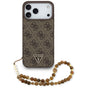 Husa pentru iPhone 17 Pro Max, Guess Hardcase 4G Strap Triangle Logo MagSafe (GUHMP17XP4TSDPPSW), maro