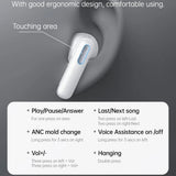 Casti wireless Yesido (TWS34), Dual Microfon, ANC, Bluetooth 5.3, ENC, In-ear, Control tactil, 320mAh, alb