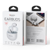 Casti wireless Yesido (TWS35), cu Microfon, Bluetooth 5.3, Semi-in-ear Design, 250mAh, alb