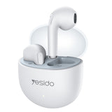 Casti wireless Yesido (TWS35), cu Microfon, Bluetooth 5.3, Semi-in-ear Design, 250mAh, alb