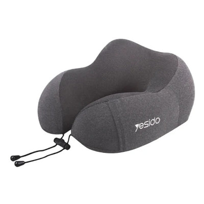 Yesido Neck Pillow (MG17), Knitted Fabric, Memory Foam Pillow Core, Ergonomic Design, Gri
