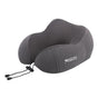 Yesido Neck Pillow (MG17), Knitted Fabric, Memory Foam Pillow Core, Ergonomic Design, Gri