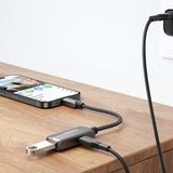 Adaptor Mcdodo OTG Adapter (CA-2830), Type-C to Type-C, USB, Aluminum Alloy, Nylon, 3A. 60W, 13cm, Gri