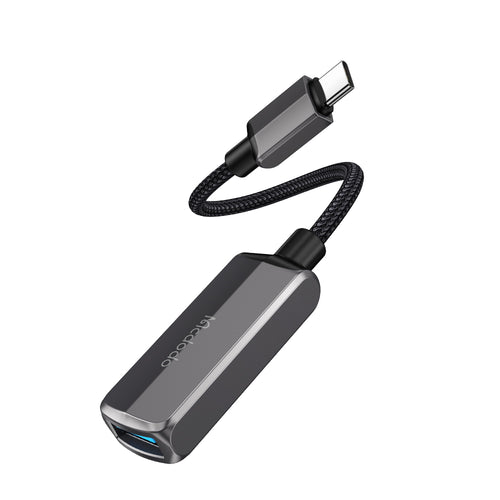 Adaptor Mcdodo OTG Adapter (CA-2830), Type-C to Type-C, USB, Aluminum Alloy, Nylon, 3A. 60W, 13cm, Gri