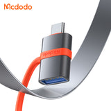 Adaptor Mcdodo Adapter (OT-3810), cu Silicon Hook, Aluminium Alloy, USB to Type-C, 5Gbps, Portabil Design, Plug&play