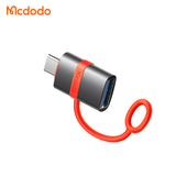Adaptor Mcdodo Adapter (OT-3810), cu Silicon Hook, Aluminium Alloy, USB to Type-C, 5Gbps, Portabil Design, Plug&play
