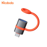 Adaptor Mcdodo Adapter (OT-3810), cu Silicon Hook, Aluminium Alloy, USB to Type-C, 5Gbps, Portabil Design, Plug&play