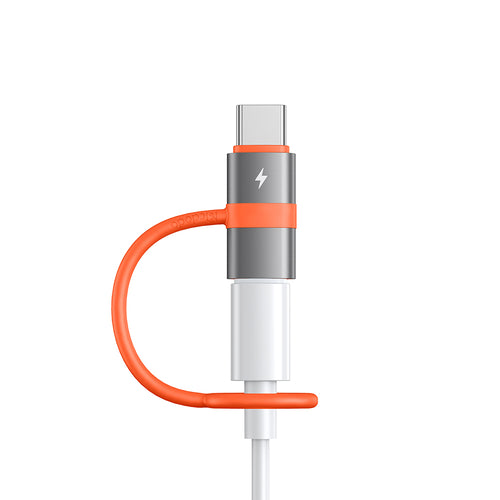 Adaptor Mcdodo Adapter (OT-5530), cu Silicon Hook, Aluminium Alloy, Lightning to USB-C, 3A, 60W Portabil Design, Gri