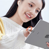 Adaptor Mcdodo Adapter (OT-5530), cu Silicon Hook, Aluminium Alloy, Lightning to USB-C, 3A, 60W Portabil Design, Gri