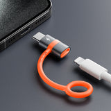 Adaptor Mcdodo Adapter (OT-5530), cu Silicon Hook, Aluminium Alloy, Lightning to USB-C, 3A, 60W Portabil Design, Gri