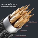 Cablu audio Mcdodo (CA-0890), Lightning to Jack 3.5mm, Coil Design, Nylon Braided, 1.8m, negru;gri;portocaliu