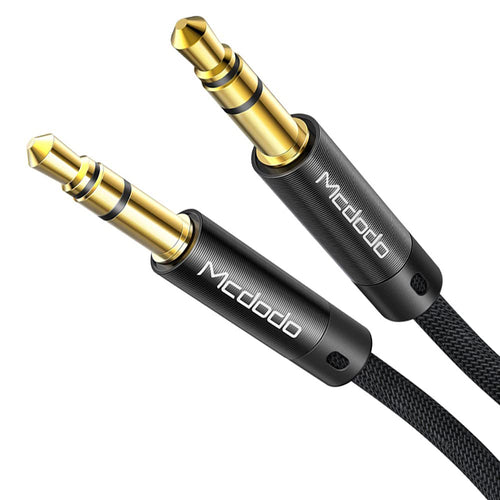Cablu audio Mcdodo (CA-6640), Jack 3.5mm to Jack 3.5mm, Nylon Braided, 1.2m, negru