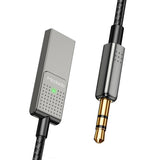 Cablu audio Mcdodo (CA-8700), USB to DC 3.5mm, HD Stereo, Integrat Microphone, Nylon Braided, 1.7m, negru;gri