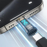 Adaptor Techsuit Adapter Databoost (A23), USB-C, LED Afisaj Digital, 40Gbps, 8K@60Hz, PD240W, Gri