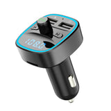 Modulator FM Techsuit JamLink (MFM2), Dual USB, SD Card, Albastru Ambient Ring Light, Ultra-Compact Design, Bluetooth, negru