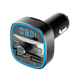 Modulator FM Techsuit JamLink (MFM2), Dual USB, SD Card, Albastru Ambient Ring Light, Ultra-Compact Design, Bluetooth, negru